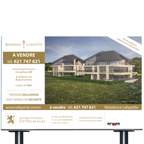 Print - Bauschild - 3D Visualisierung - Webdesign