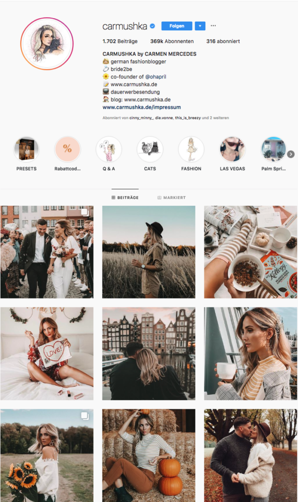 carmushka Instragram-Feed